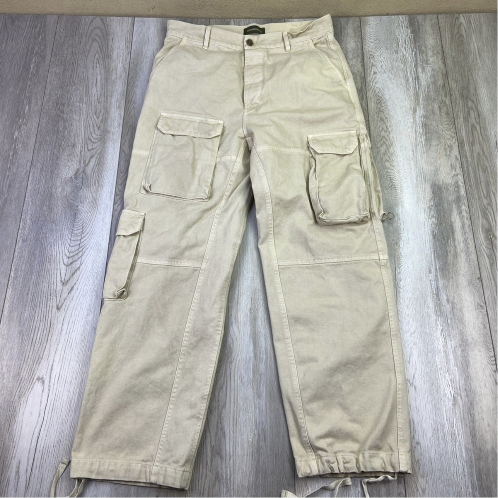 Everyday Uniform womens‎ beige cargo wide leg jeans size 28 Y2K Preppy Boho